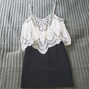 Black and White Mini Dress